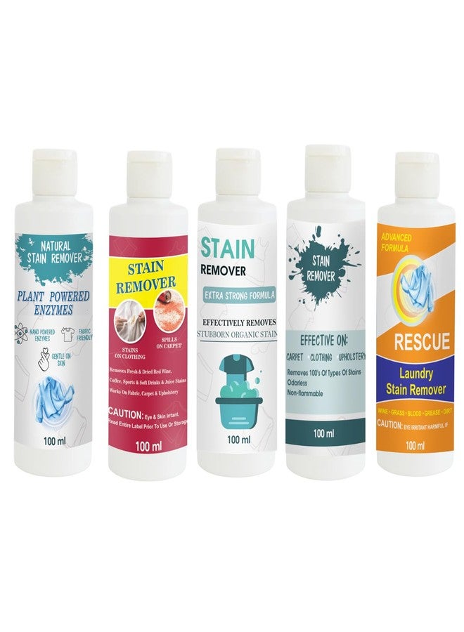 TOOVUS Stain Remover Combo Pack of Shirt, Red, Doll, Sky and Orange Stain Remover | Multi-Surface Cleaning Solution for Clothes, Fabrics, Upholstery (100 g Each) - Image 1